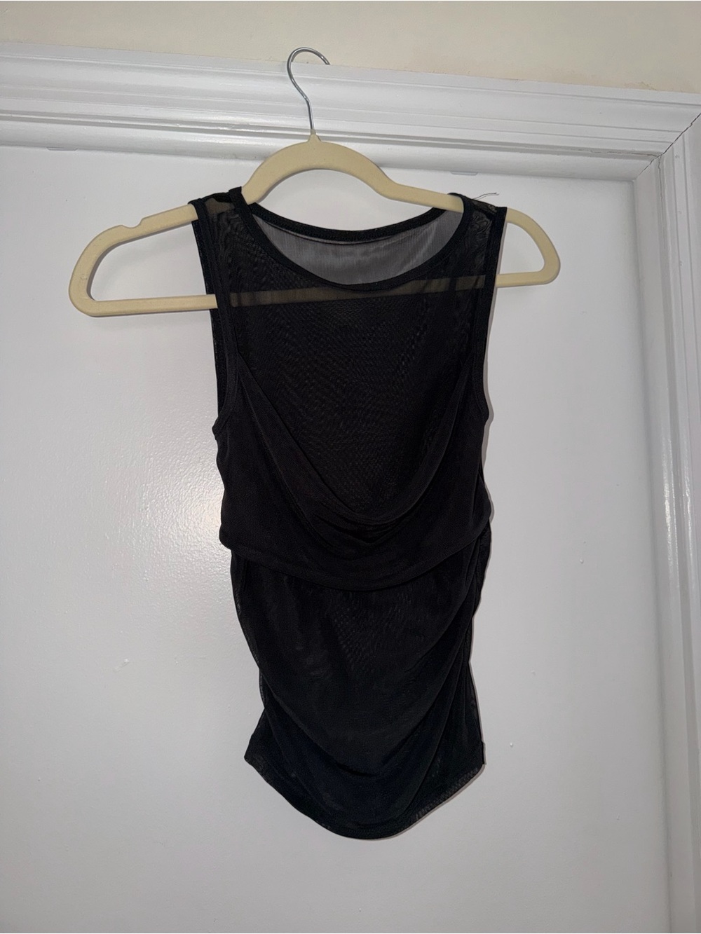 Black Mesh Going Out Top